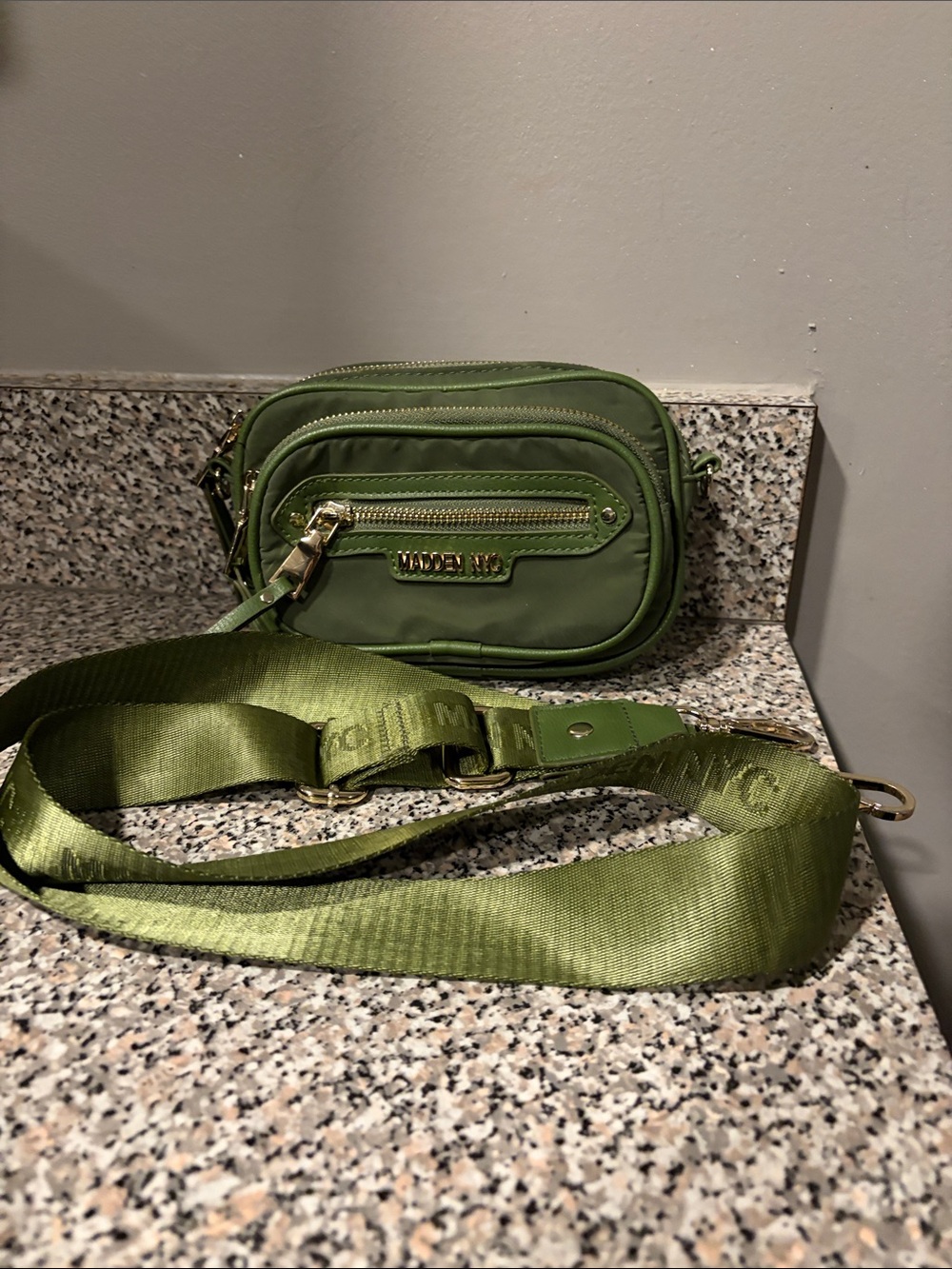 Madden NYC Olive Green Crossbody Camera Bag